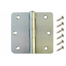 Charnières de porte intérieure en nickel satiné, 8,9 cm (3,5 po), rayon de 0,6 cm (1/4 po), paquet de 30