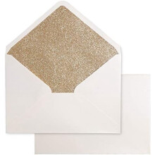 A7 Envelopes Gold Glitter 5.25 x 7.5 inches 50 pcs