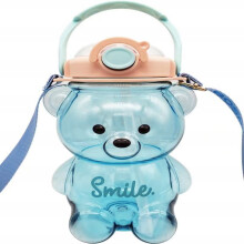 Kawaii Bären-Wasserflasche, auslaufsicher, 500 ml, tragbar