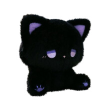 Λούτρινο Παιχνίδι Γάτας Μωβ Μαλακό Γατάκι Kawaii 1 Τεμάχιο
