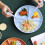 Divided Plate Set with Utensils Blue 3-Compartment BPA-Free 1