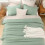 Queen Comforter Set Sage Green 3-Piece All-Season 8
