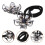 Chignon orné de strass, accessoire pour cheveux en alliage noir 1