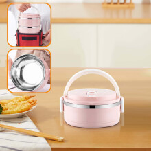 Contenitore bento in acciaio inox con coperchio, rosa, 1 pezzo