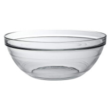 Ensemble de 6 bols mélangeurs empilables en verre, 2,5 l, transparents