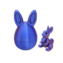 Adorno de huevo de Pascua impreso en 3D con figura de conejito de 2"