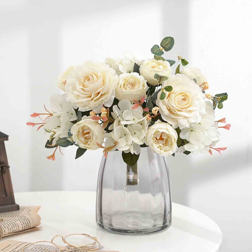 Bouquet di orchidee artificiali per matrimoni e decorazioni per la casa.