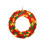 Ghirlanda pasquale colorata con piume e schiuma, 33 cm 1