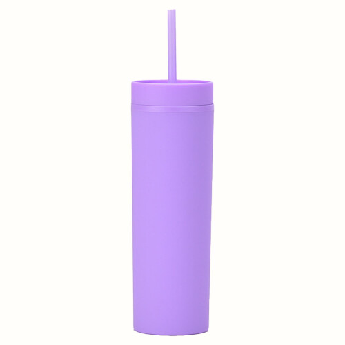 16oz Slim Doppelwandiger Kunststoffbecher mit Deckel