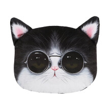 Almofada de encosto de cabeça em formato de gato para carro, com suporte para o pescoço.