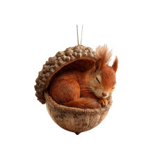 Adorno navideño de animales del bosque para amantes de la naturaleza.