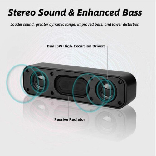 Desktop-Stereolautsprecher mit Batteriebetrieb