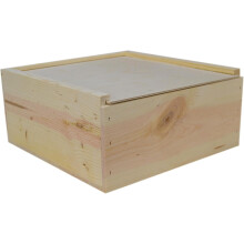 PLESIU HOMIEBUDS Holzbox mit Schiebedeckel, 12 x 12 x 5,625 Zoll