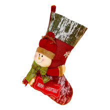 Meias de Natal estilo fazenda 3D Papai Noel Boneco de Neve Rena