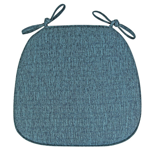 Almofada para cadeira de jantar azul-marinho, removível, 43 cm (17 polegadas), com amarras (1 unidade)
