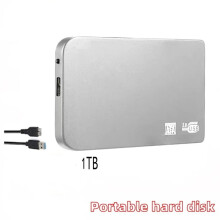 1TB portable USB 3.0 external hard drive silver