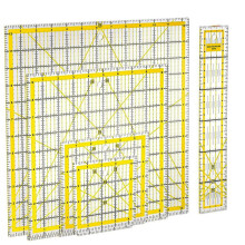 Acryl-Quiltlineal, quadratisch, transparent, 5er-Pack