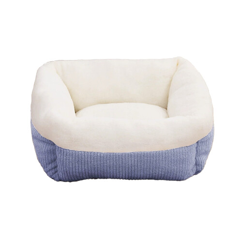 Cuccia invernale blu e soffice per gatti e cani di piccola taglia