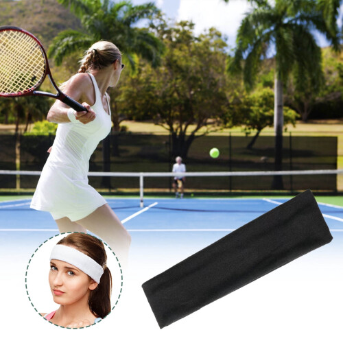 Solid Color Sports Headband High Stretch Sweat Absorbing 1 2