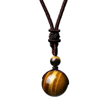 Collar de piedra natural para mujer, 16 mm