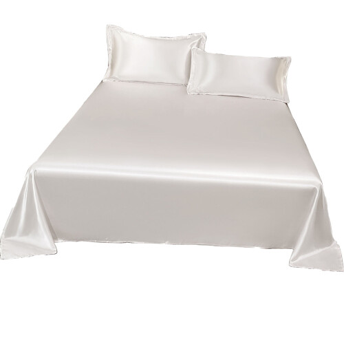 Sada prostěradel Ice Silk, polyesterová, 3dílná, šedá, modrá, bílá 1