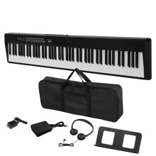 88 Key Folding Piano Semi-Weighted Keyboards MIDI Bluetooth Digital Piano with Headphone Handbag