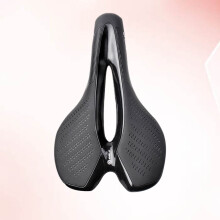 Șa de bicicletă neagră, ergonomică, cu pernuțe spate late, 1 set