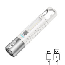 QenASHaing genopladelig lommelygte 1200mAh zoom sidelys