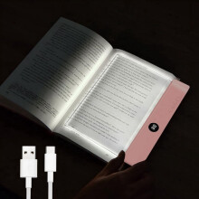 Lampe de lecture LED rechargeable plate rose 3 couleurs