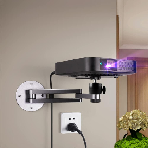 Support mural universel pliable pour projecteur en alliage d'aluminium