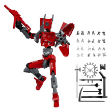 Monteringsrobot Actionfigur 3D-utskriven flerledad