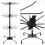 Metal hat cap tree stand freestanding black 8