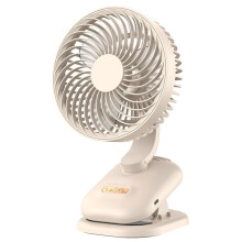 Clip-Ventilator, Kinderwagenventilator, Wiederaufladbarer Tragbarer Ventilator mit 1800 MAh, 4 Geschwindigkeitsstufen, 120-Oszillation,