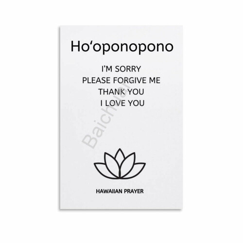 Ho'oponopono Definition Poster Canvas Wall Art7