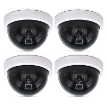 Sikkerhets-CCTV-domekamera med blinkende rød LED-lampe