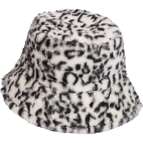 Dames bucket hat met luipaardprint, one size