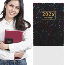 Caderno Planejador Diário A7 Portátil com Calendário em Inglês para