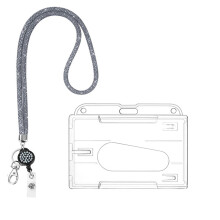 Cordão com strass e fecho de metal, 1 peça