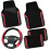 Set composto da coprivolante in pelle e tappetini in microfibra. 1