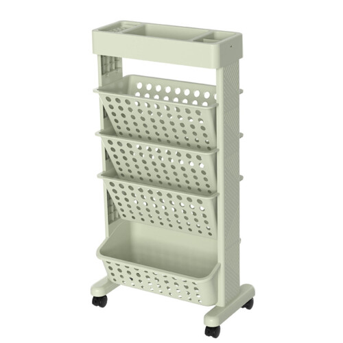 Mobile Book Shelf Cart 5-Tier with Lockable Wheels 1