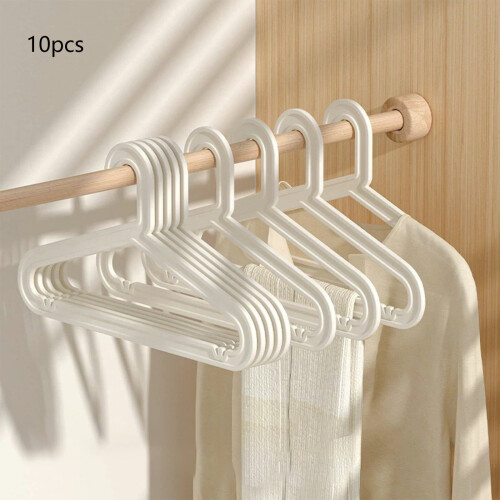 Cabides de plástico antiderrapantes para roupas pesadas (pacote com 10)