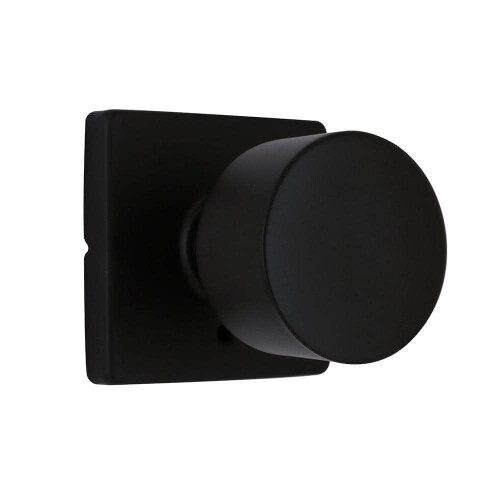 Manilla de puerta Ridgeway negra mate con roseta cuadrada