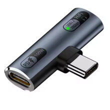 Adaptador de Auriculares 2 en 1 Tipo-C de 100W para Escuchar Audio y Cargar, Convertidor para Teléfono, Tableta y Auriculares