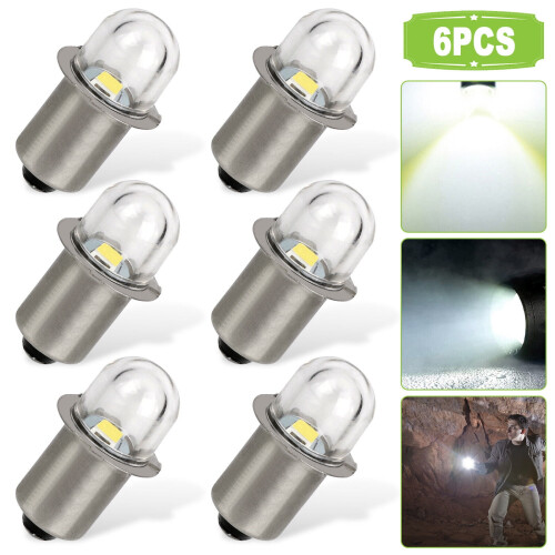 Λάμπα LED φακού λευκή 3V εξαιρετικά φωτεινή 6 τεμάχια
