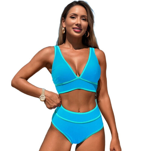 Dame bikini badedragt blå medium