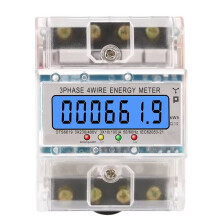 DTS6619 100A LCD-Digitalanzeige-Leistungsmesser für Energiezähler, 3-Phasen-KWh-Zähler für Elektriker