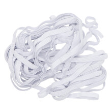 Minkissy polyester elastisk snor hvid 1 rulle