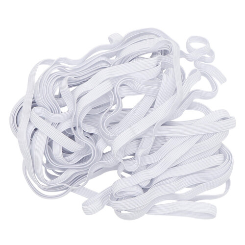 Minkissy polyester elastisk snor hvid 1 rulle