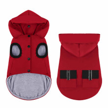 Casaco de inverno com capuz para cães, em algodão, quente e à prova de vento, tamanho pequeno.