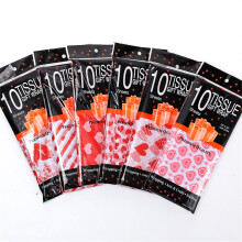 Valentinstag Seidenpapier mit Herzmotiv, 10 Blatt